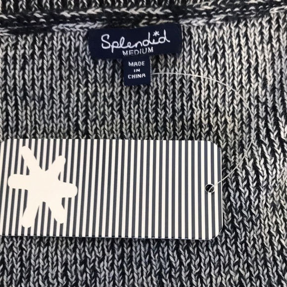 Splendid Surrey Mark Cold Shoulder Pullover Blue Size Medium - Picture 7 of 10